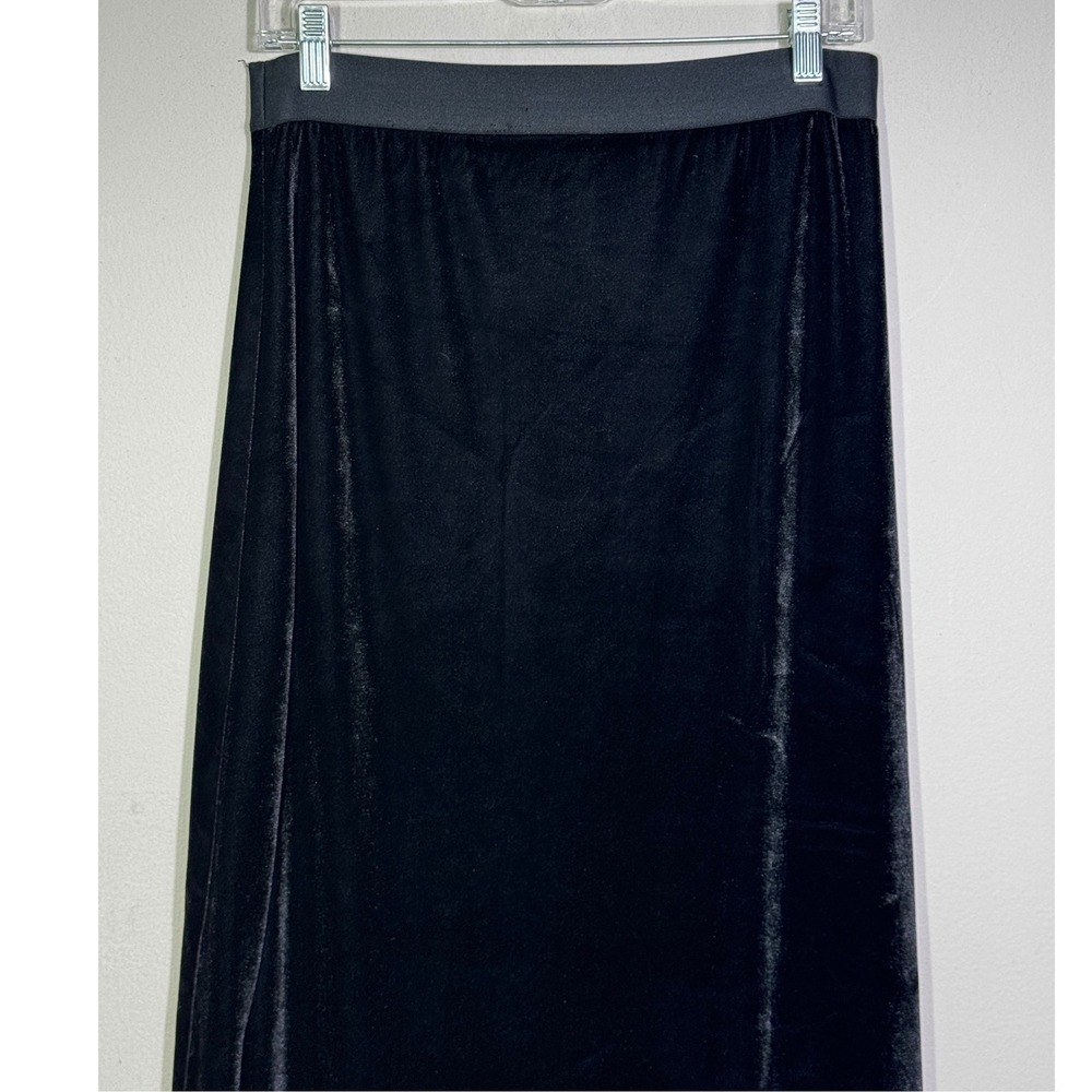 Max Studio Women's Black Velvet Maxi Skirt Sz S Goth Witchy Vamp Dark Academia - Picture 10 of 13